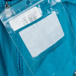 Chanel Turquoise Blue Sleeveless Nylon Jacket M