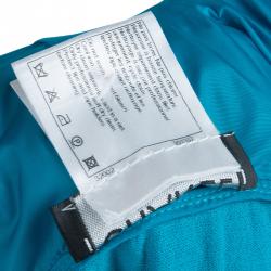 Chanel Turquoise Blue Sleeveless Nylon Jacket M