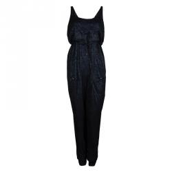 Chanel Black Metallic Lace Sleeveless Jumpsuit M