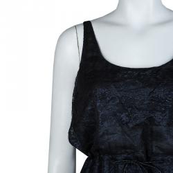 Chanel Black Metallic Lace Sleeveless Jumpsuit M