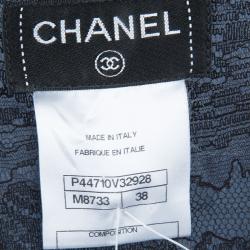 Chanel Black Metallic Lace Sleeveless Jumpsuit M