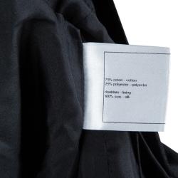 Chanel Black Textured Cotton Cap Sleeve Dress M