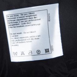 Chanel Black Textured Pearl Button Jacket  L
