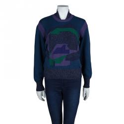 Pre Owned Chanel Multicolor Lurex Knit Sweater L