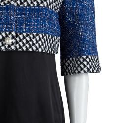 Pre Owned Chanel  Multicolor Tweed Pearl Button Detail Textured Cropped Jacket M