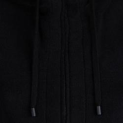 Pre Owned Chanel Black Terry Sleeveless Hooded Vest L