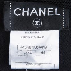 Pre Owned Chanel Black Terry Sleeveless Hooded Vest L