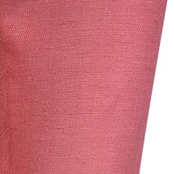 Pre Owned Chanel Pink Textured Silk Wide Leg Trousers L