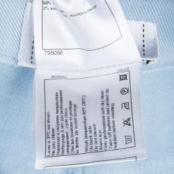 Chanel Indigo Light Wash Denim Embroidered Jeans L