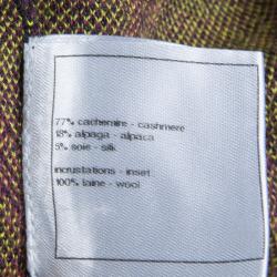 Pre Owned Chanel Purple Argyle Pattern Sleeveless Sweater M