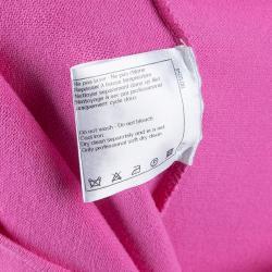 Pre Owned Chanel Pink Knit Racer Back Top M