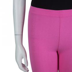 Chanel Pink Knit Leggings M
