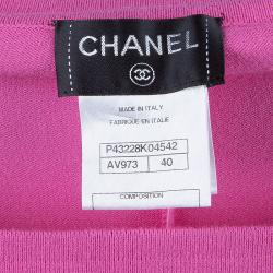 Chanel Pink Knit Leggings M