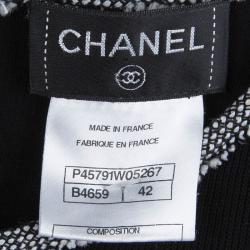 Chanel Monochrome Knit Sleeveless Shift Dress L
