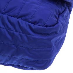 مملوكة مسبقًا Chanel Blue Quilted Nylon Large Flap Shoulder Bag
