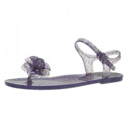 Chanel Purple Jelly Camellia Flower Sandals Size 40 Chanel | TLC