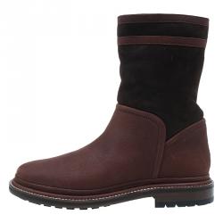 Chanel Brown Fur and Leather Midcalf Winter Boots Size 39