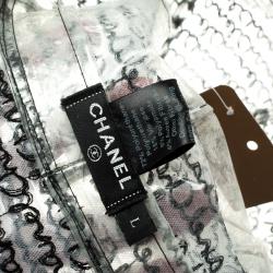 Chanel Monochrome Logo Embroidered Cloche Hat L