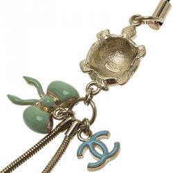 Chanel CC Multicolor Enamel Cell Phone Charm