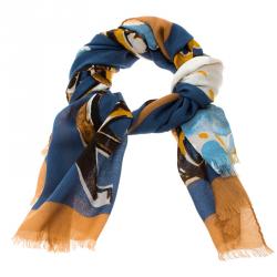 Pre Owned Chanel Multicolor Wool and Cashmere Jewelry Stole 