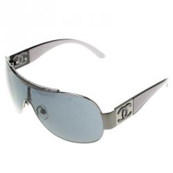 مملوكة مسبقًا Chanel Black 4136 Round Shield Sunglasses