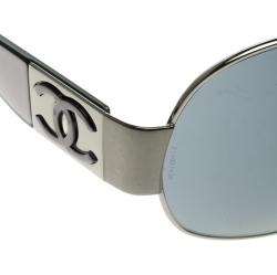 مملوكة مسبقًا Chanel Black 4136 Round Shield Sunglasses