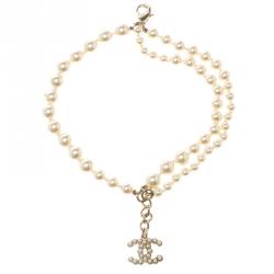 مملوكة مسبقًا سوار شانيل دلاية CC لؤلؤ صناعي