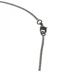 Chanel CC Crystal Black Tone Pendant Necklace