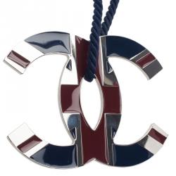 مملوكة مسبقًا قلادة شانيل بدلاية CC كبيرة يونيون جاك