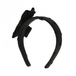 Pre Owned Chanel CC Black Bow Headband
