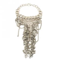 Pre Owned أسورة شانيل بومباي CC بسلاسل فضية