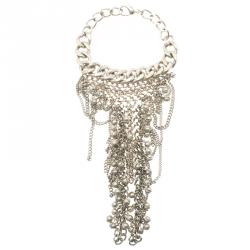 Pre Owned أسورة شانيل بومباي CC بسلاسل فضية