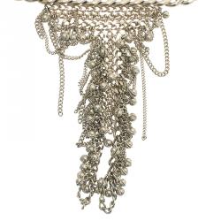 Pre Owned أسورة شانيل بومباي CC بسلاسل فضية