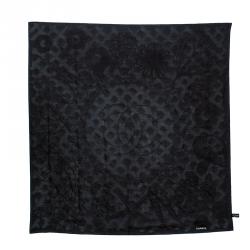 مملوكة مسبقًا وشاح شانيل شيفون أسود مربع