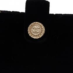 Pre Owned Chanel Black Quilted Velvet Phone Pouch