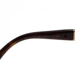 Pre Owned Chanel Tortoise Frame Bijoux Square Sunglasses