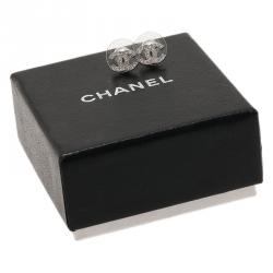 Chanel CC Crystal Mini Stud Earrings