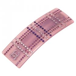 Pre Owned Chanel CC Crystal Pink Resin Hairclip