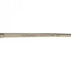 Pre Owned Chanel Black Embellished CC Rimless Sunglasses