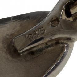 Pre Owned أقراط شانيل حلقات فضة