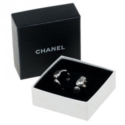 Pre Owned أقراط شانيل حلقات فضة