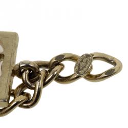 Pre Owned سوار شانيل رقم 5 بدلايات كريستال وردي ذهبي اللون