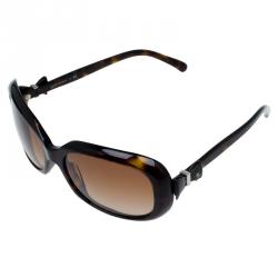 Pre Owned Chanel Tortoise 5170 CC Bow Rectangle Sunglasses