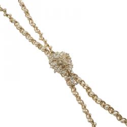 مملوكة مسبقًا Chanel CC and Lion Head Faux Pearl and Crystals Necklace