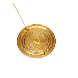 Pre Owned Chanel Vintage 31 Rue Cambon Gold Tone Medallion Brooch