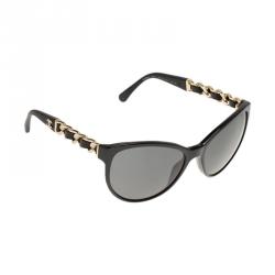 Chanel Black 5215 Chain Detail Cat Eye Sunglasses Chanel