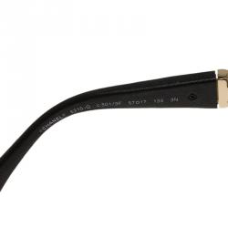 Pre Owned Chanel Black 5215 Chain Detail Cat Eye Sunglasses