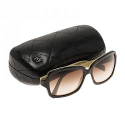 Pre Owned نظارة شمسية شانيل إطار ترتواز مربعة