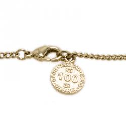 مملوكة مسبقًا Chanel 100 Anniversary CC Crystals Gold Tone Pendant Necklace