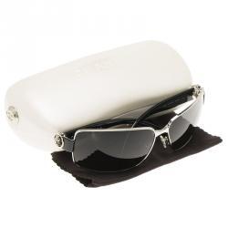 Pre Owned نظارة شمسية شانيل 4151 بإطار سوداء وفضية